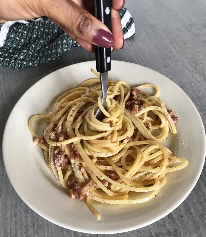 Spaghetti alla carbonara Romana